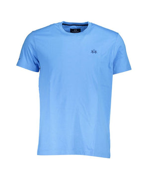 La Martina Blue Cotton Men T-Shirt