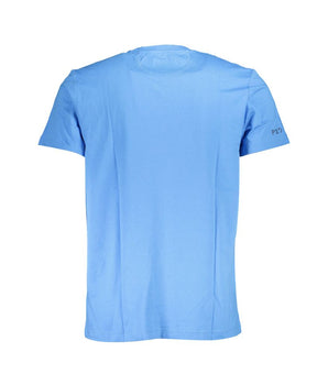 La Martina Blue Cotton Men T-Shirt