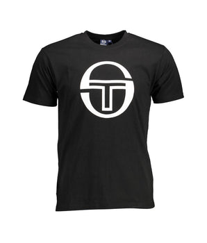 Sergio Tacchini Black Cotton Men T-Shirt