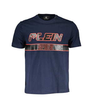 Plein Sport Blue Cotton Men T-Shirt