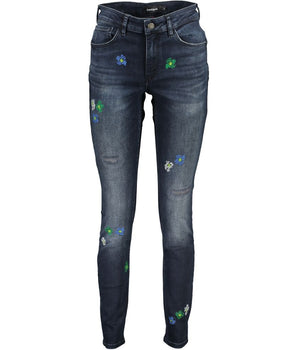 Desigual Blue Cotton Women Jeans
