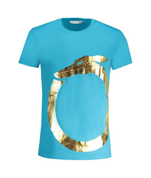 Trussardi Light Blue Cotton Men T-Shirt