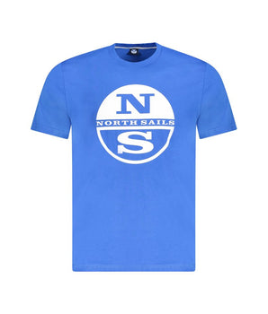 North Sails Blue Cotton Men T-Shirt