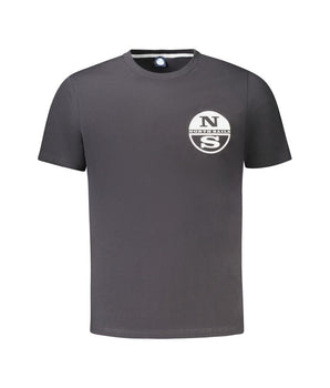 North Sails Black Cotton Men T-Shirt