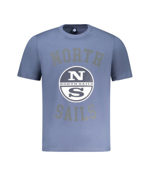 North Sails Blue Cotton Men T-Shirt