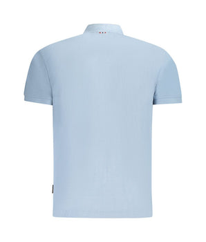 Napapijri Light Blue Cotton Men Polo Shirt