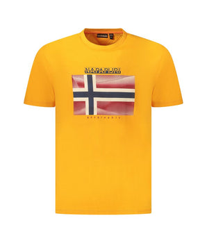 Napapijri Orange Cotton Men T-Shirt