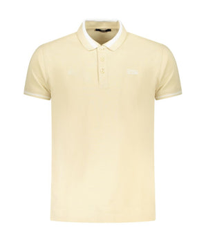 Cavalli Class Beige Cotton Men Polo Shirt
