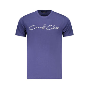 Cavalli Class Blue Cotton Men T-Shirt