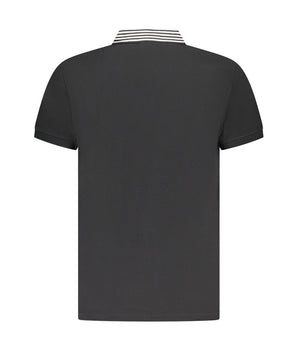 Cavalli Class Black Cotton Men Polo Shirt