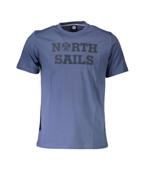 North Sails Blue Cotton Men T-Shirt