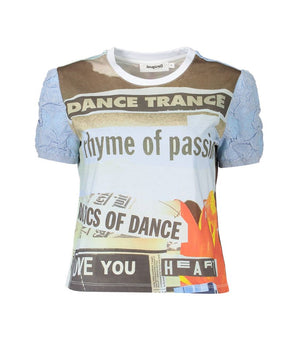 Desigual Blue Cotton Women T-Shirt