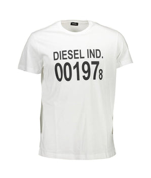 Diesel White Cotton Men T-Shirt