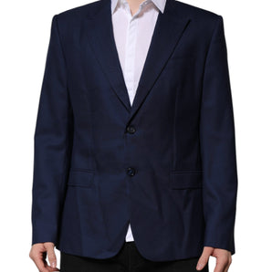 Dolce &amp; Gabbana Blue Wool Single Breasted Suit Coat Blazer