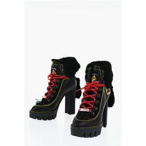 Dsquared² Leather CANADA HIKE Platform Booties with Carrion Sole 13cm