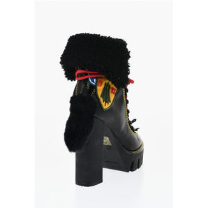 Dsquared² Leather CANADA HIKE Platform Booties with Carrion Sole 13cm