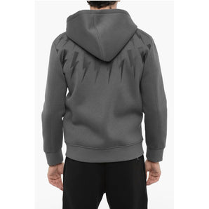 Neil Barrett Slim Fit Hoodie with Frontal Closure
