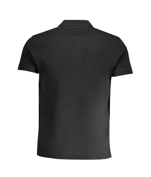 Cavalli Class Black Cotton Polo Shirt