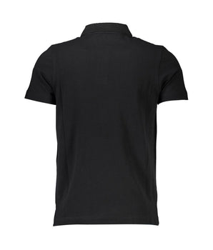 Cavalli Class Black Cotton Men Polo Shirt