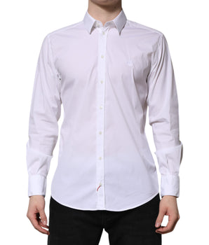 Camisa de vestir de manga larga MARTINI de algodón blanco de Dolce &amp; Gabbana