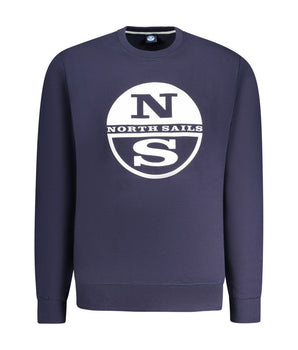 North Sails Blue Cotton Men Sweatshirt