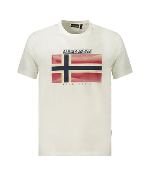 Napapijri White Cotton Men T-Shirt