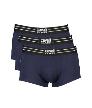 Cavalli Class Blu Cotton Men Boxer