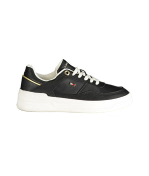 Tommy Hilfiger Black Polyurethane Women Sneaker