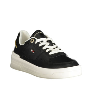Tommy Hilfiger Black Polyurethane Women Sneaker