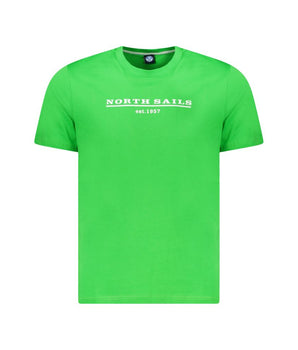 North Sails Green Cotton Men T-Shirt