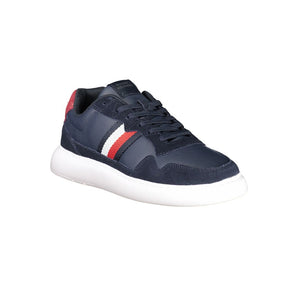 Tommy Hilfiger Men's Blue Leather Sneakers