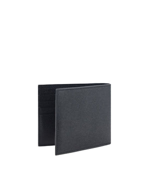 Ferragamo Black Calf Leather Bos Taurus Wallet