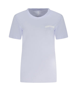 Converse Purple Cotton Women T-Shirt