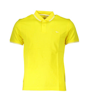 Harmont & Blaine Elegant Yellow Cotton Polo with Contrast Details