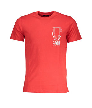 Cavalli Class Red Cotton T-Shirt