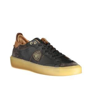 Blauer Men's Black Leather Sneakers