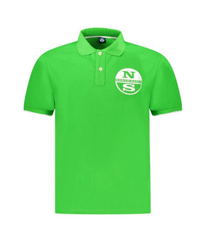 North Sails Green Cotton Men Polo Shirt