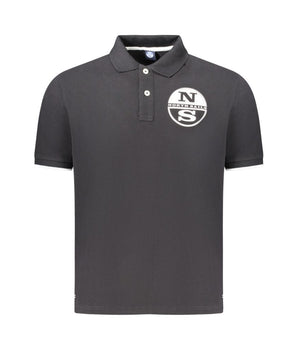 North Sails Black Cotton Men Polo Shirt