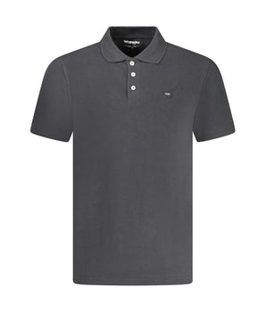 Wrangler Black Cotton Polo Shirt