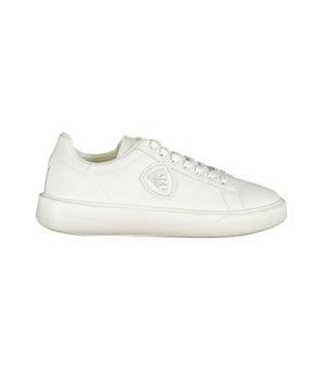 Blauer White Leather Men Sneaker