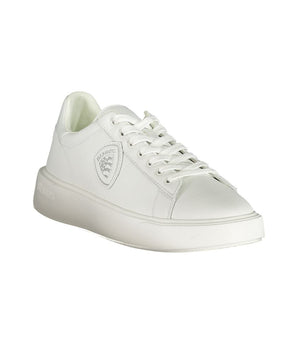 Blauer White Leather Men Sneaker