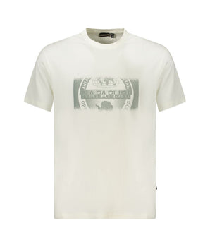 Napapijri White Cotton Men T-Shirt