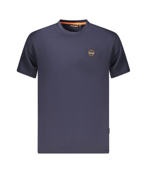 Napapijri Blue Organic Cotton Men T-Shirt