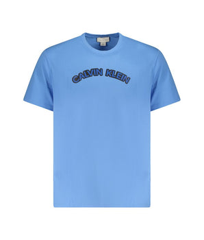 Calvin Klein Light Blue Cotton Men T-Shirt