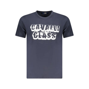 Cavalli Class Blue Cotton Men T-Shirt
