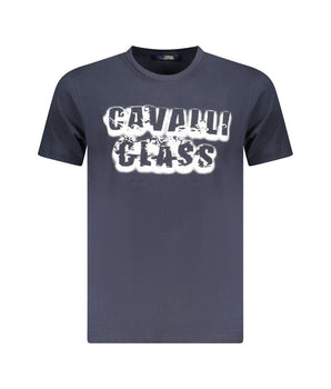 Cavalli Class Blue Cotton Men T-Shirt