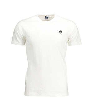 Sergio Tacchini White Cotton Men T-Shirt