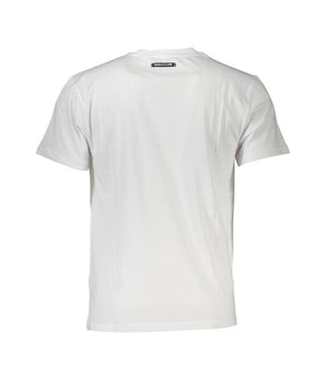 Cavalli Class White Cotton Men T-Shirt