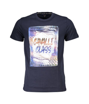 Cavalli Class Blue Cotton Men T-Shirt