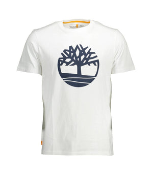 Timberland White Cotton Men T-Shirt
